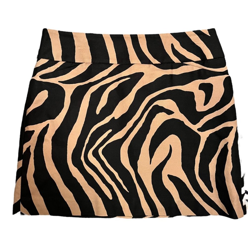 Ann Taylor LOFT Animal Print Skirt mini lined sz 8
